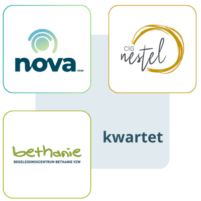 Kwartet logo's (juli 2025)